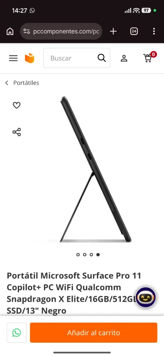 Surface Pro 11 Negro Wifi afbeelding 5