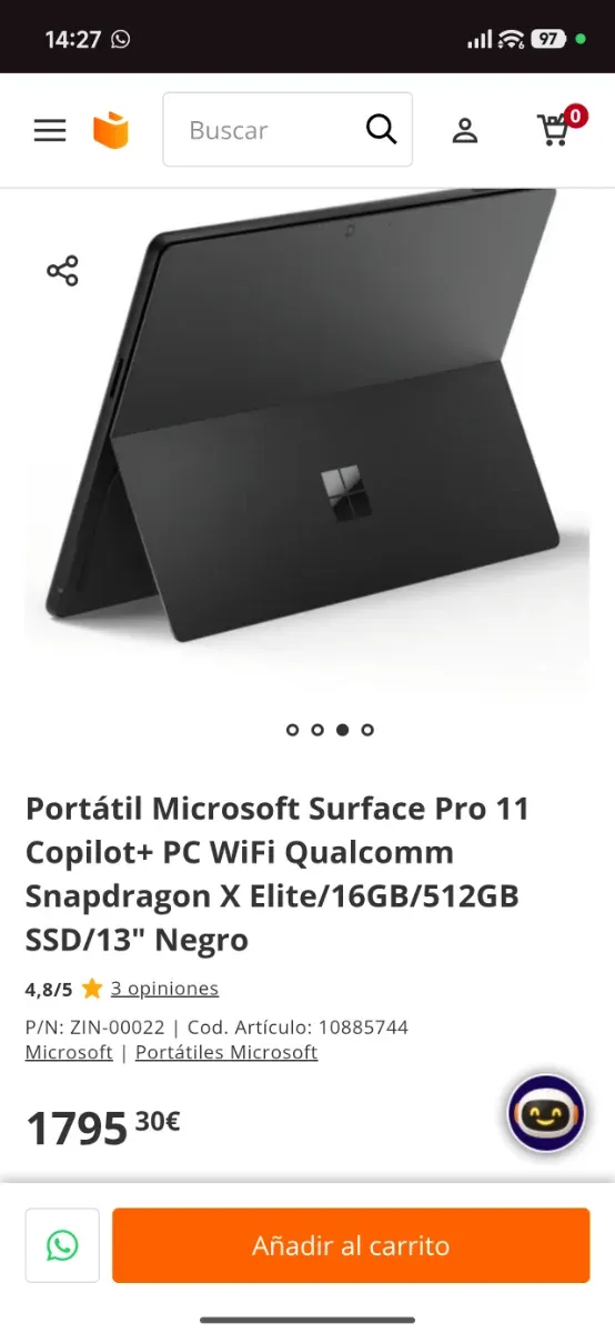 Surface Pro 11 Negro Wifi afbeelding 6