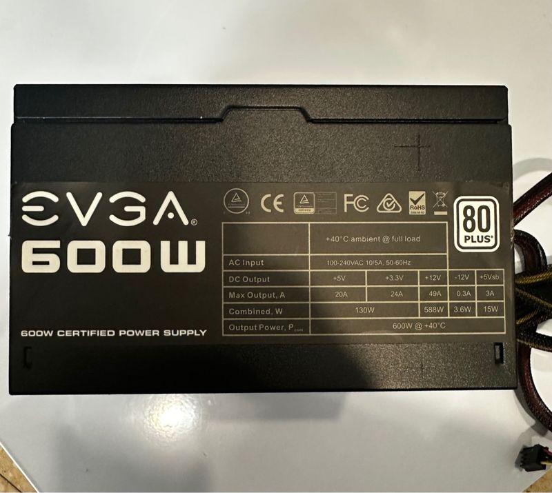 Fuente Alimentación EVGA 600W