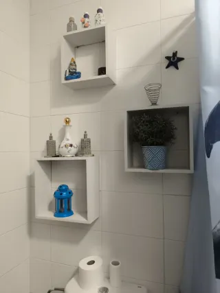 Estanterías de pared cuadradas madera