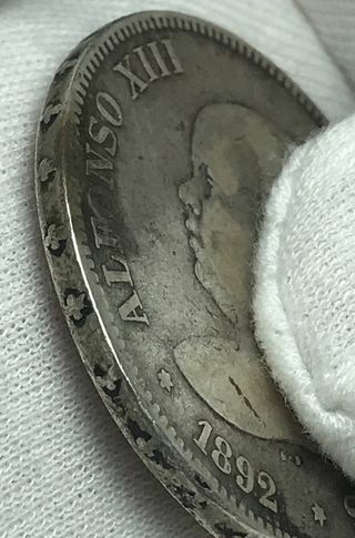 5 Pesetas Plata Alfonso XIII 1892 + Regalo