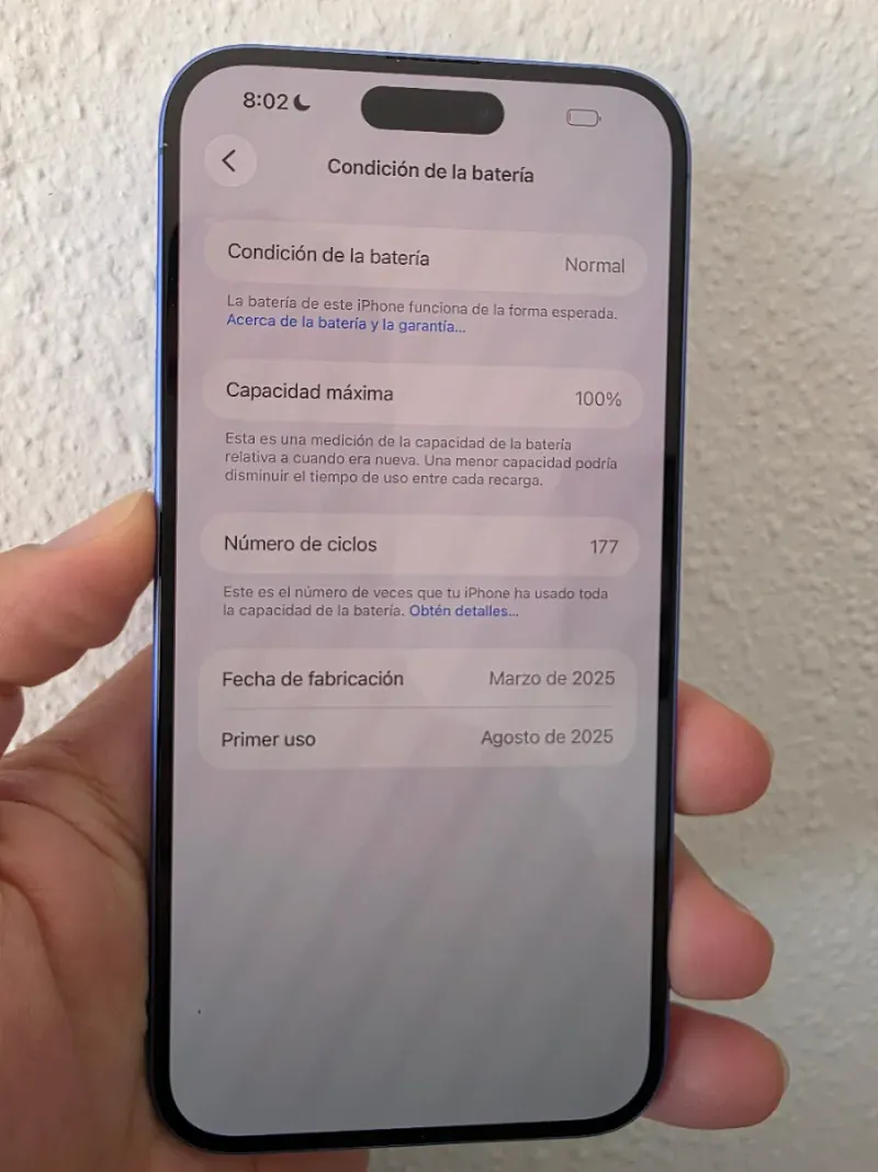 iPhone 16 Plus Azul Batería 100% afbeelding 3