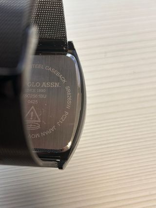 Reloj U.S. Polo Assn. Negro y Plateado