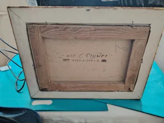 Cuadro al óleo con firma