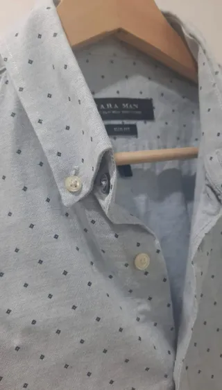 Camisa manga larga estampada de Zara