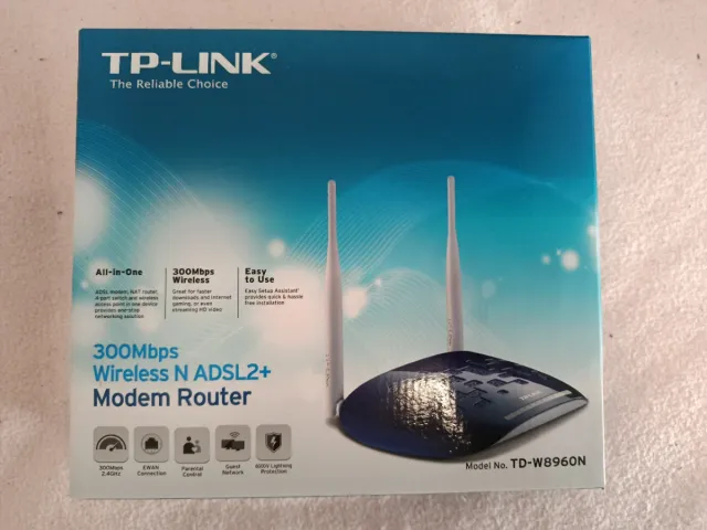 TP-LINK TD-W8960N Router ADSL2+ 300Mbps