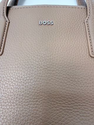 Bolso Piel Boss Beige Portadocumentos Ordenador