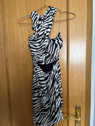 Vestido estampado cebra