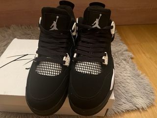 Jordan 4 White Thunder Negro/Blanco