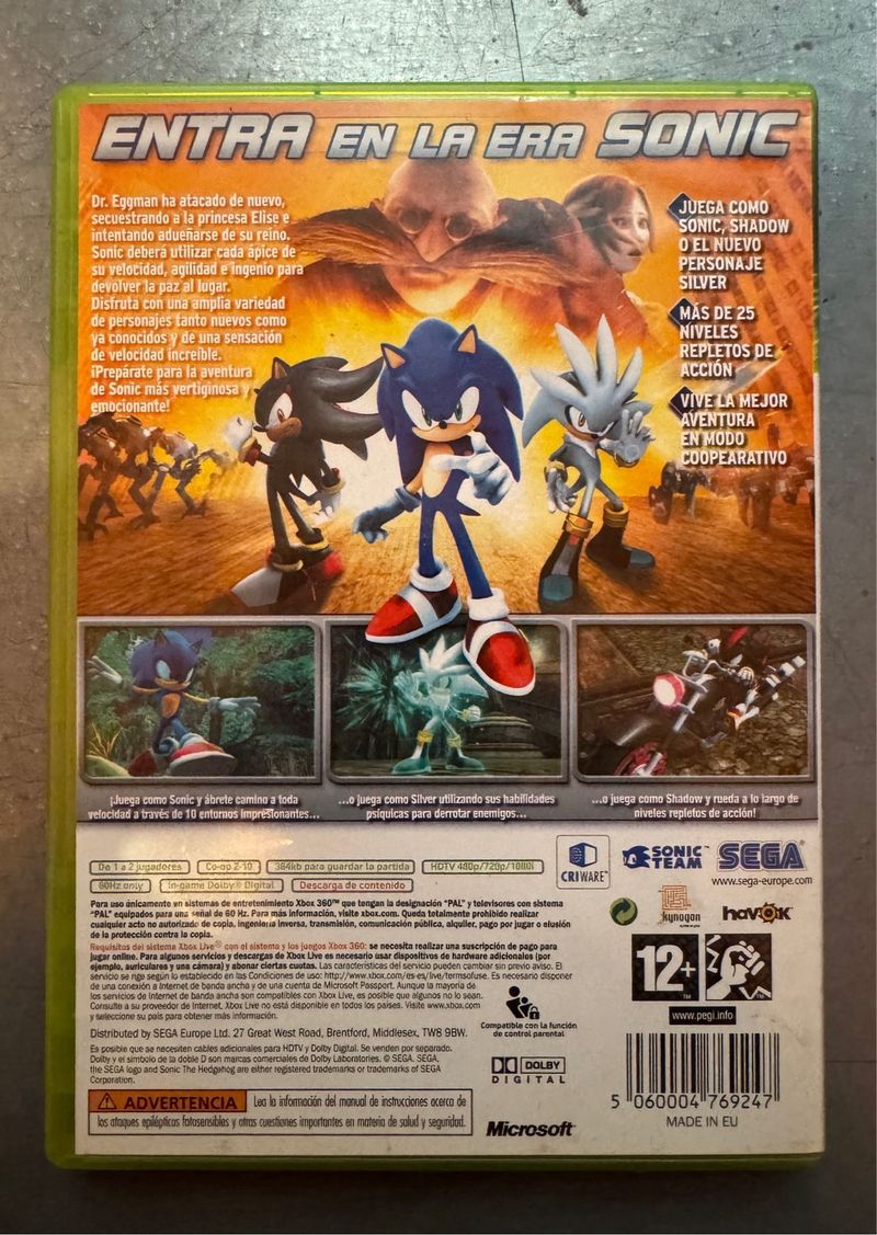 Sonic the Hedgehog XBOX 360 afbeelding 2