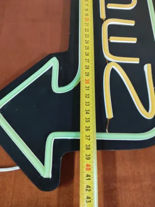 Letrero Neón Vintage Open Flecha