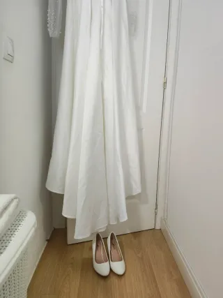 Vestido de Novia Perlas Manga Larga talla 38