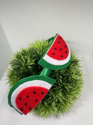 Cerchietto bambina anguria feltro perline nuovo