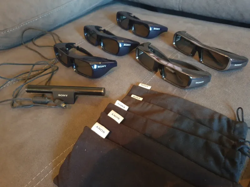 5 gafas 3 d activas,con el receptor 3d sony bravia