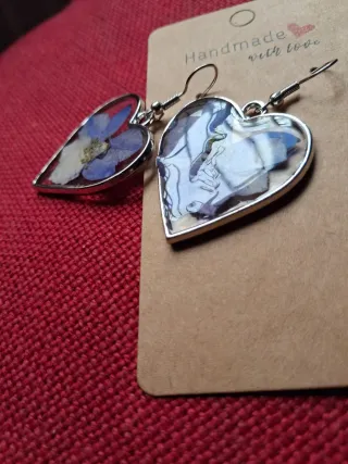 Orecchini Cuore Fiori Secchi