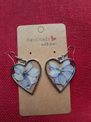 Orecchini Cuore Fiori Secchi