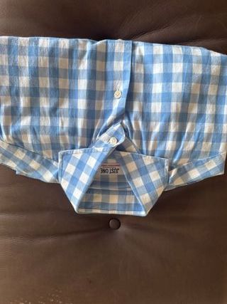 Camisa italiana cuadros azul JUST ONE