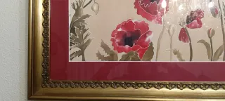 Conjunto de 2 espejos y cuadro de flores