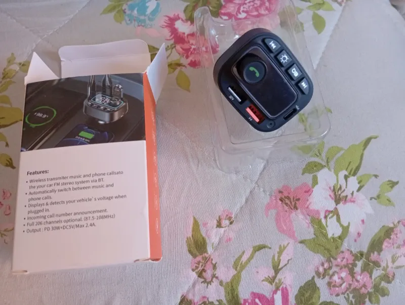 Reproductor Bluetooth Coche FM Cargador PD