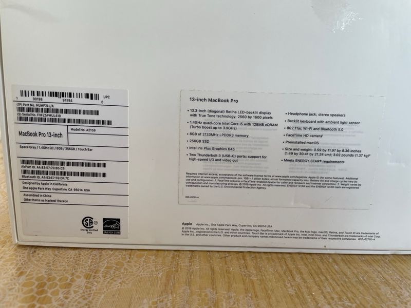 MacBook Pro 13” 2019 Gris Espacial 8GB/256GB afbeelding 5