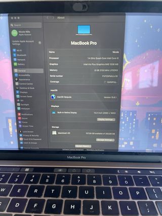MacBook Pro 13” 2019 Gris Espacial 8GB/256GB