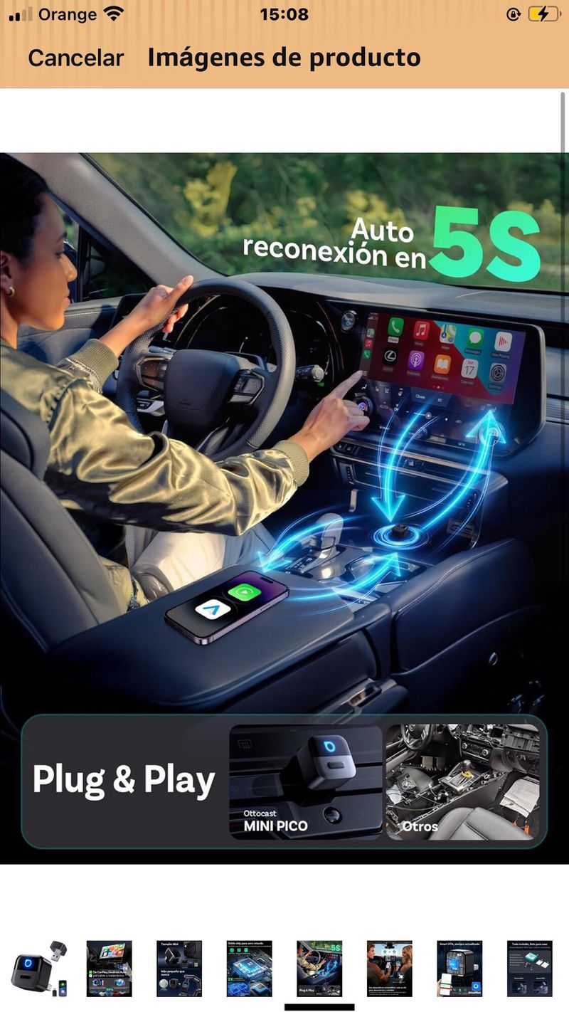 Adaptador Inalámbrico Car OTTOCAST Mini Pico afbeelding 6