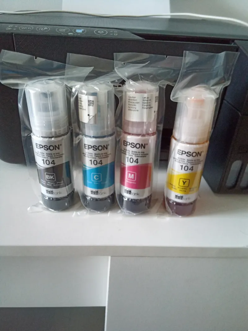 4 Tintas Epson 104 (BK, C, M, Y)