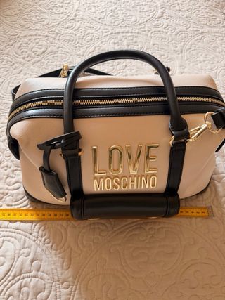 Bolso Love Moschino Beige y Negro
