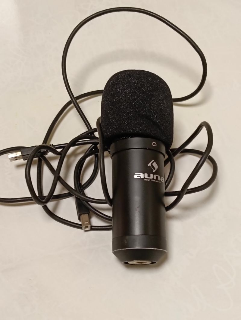 Micrófono USB Auna Mic 900B Condensador Negro