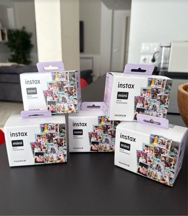 5 Paquetes Papel Fotográfico Instax Mini Decorado