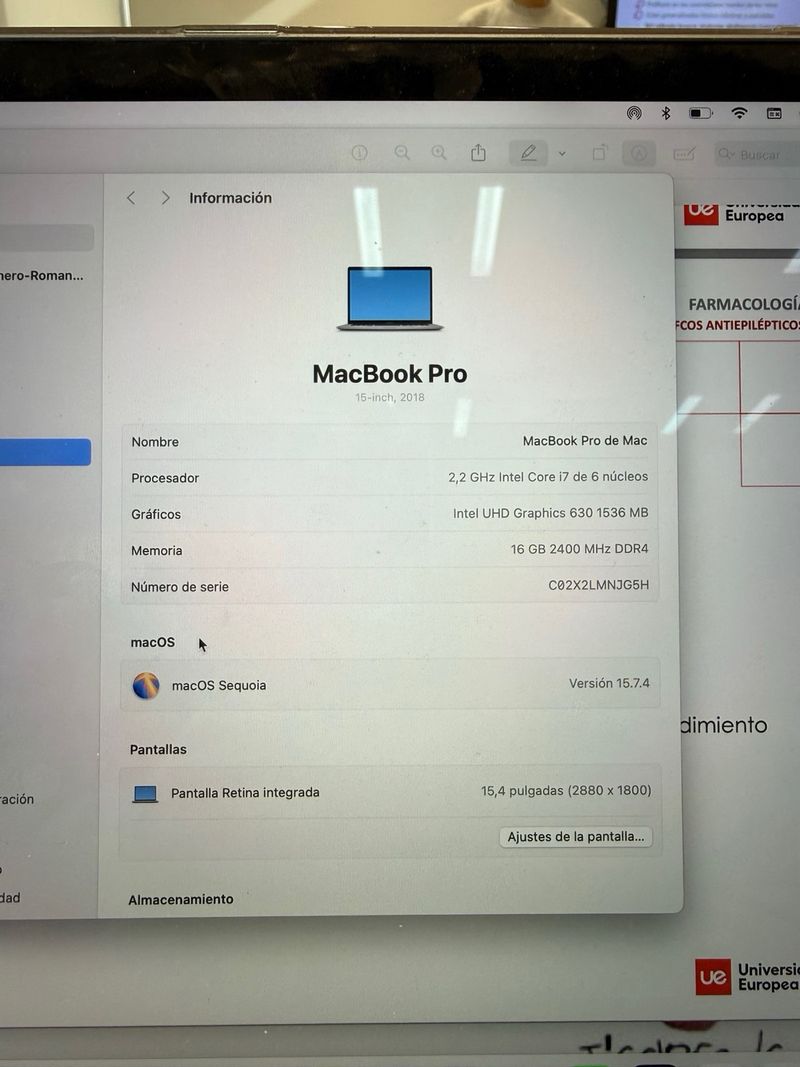 MacBook Pro Touchbar. 15 pulgadas afbeelding 9