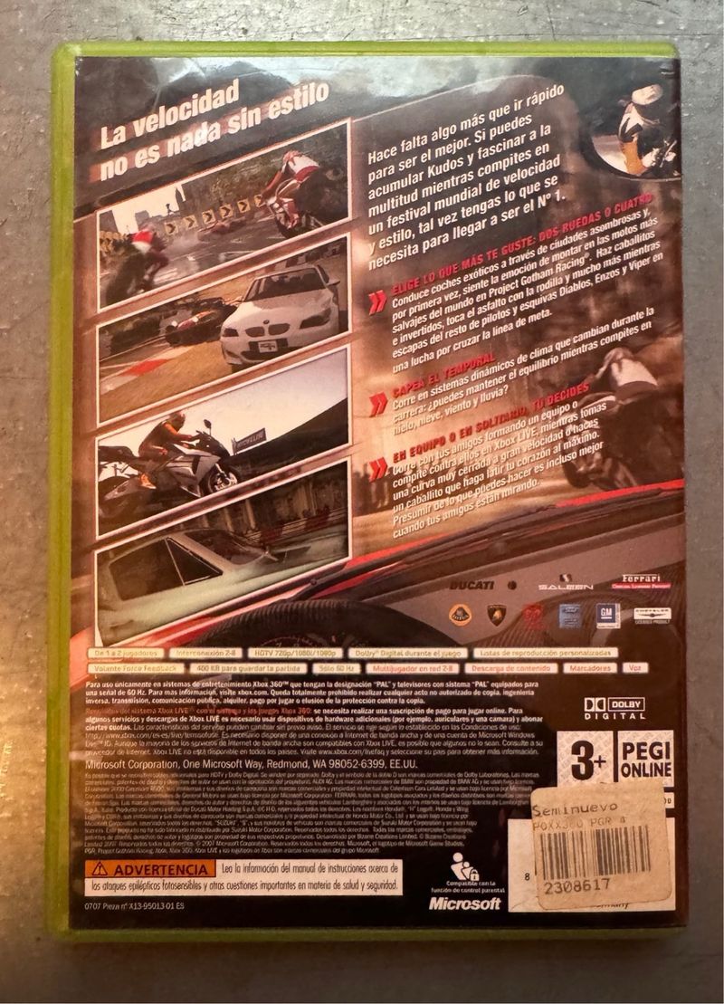 Project Gotham Racing 4 XBOX 360 afbeelding 2