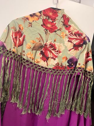 Vestido Flamenca y Mantoncillo Talla Única