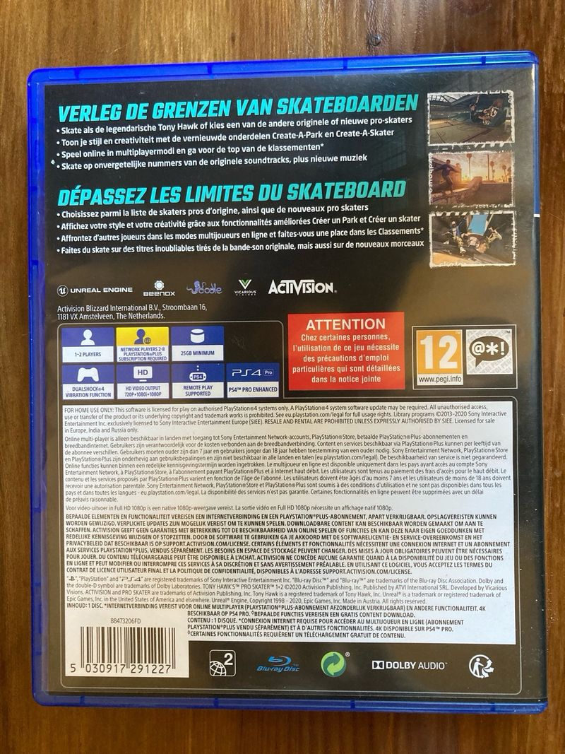 Tony Hawk Pro Skater 1+2 PS4 afbeelding 2