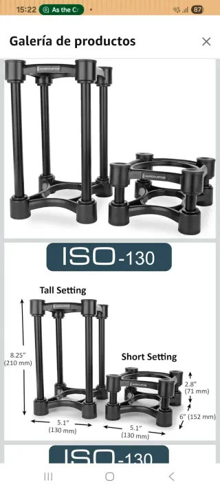 Soportes Altavoces Isoacoustic ISO 130