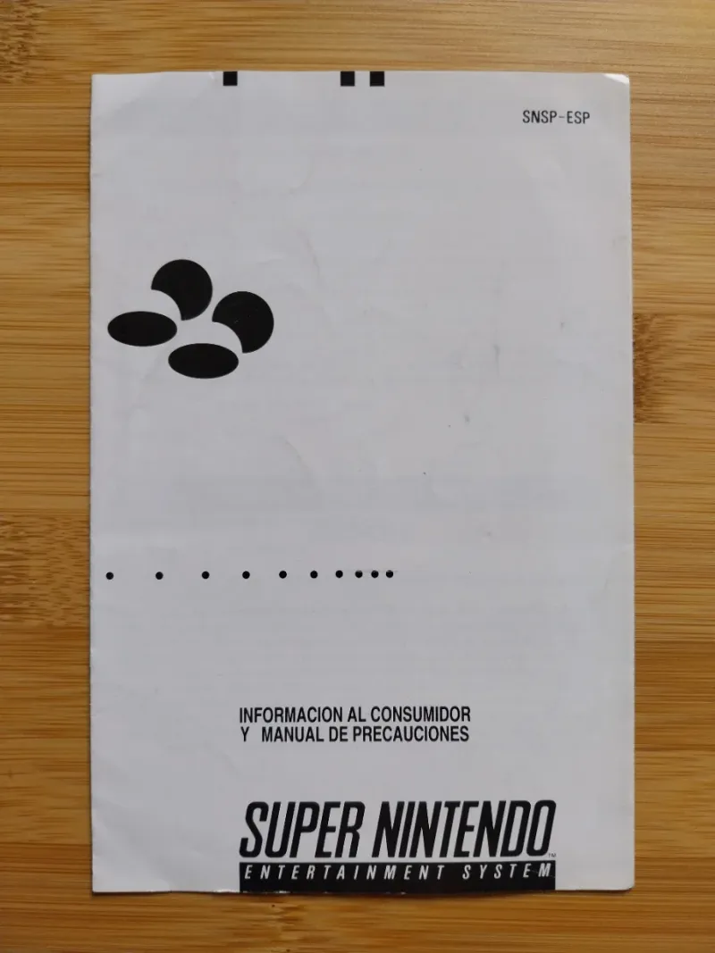 MANUAL DE PRECAUCIONES ESPAÑOL JUEGOS SNES