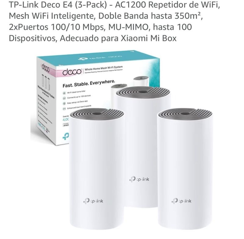 TP-Link E4 AC1200 Sistema Malla Wifi Mesh 3 Nodos afbeelding 3