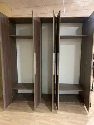 Armario 5 puertas madera y metal