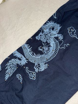 Pantalones parachute Subdued Y2K Dragón y Flores