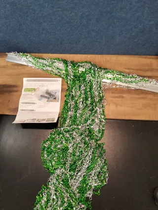 Cortina de cadenas metal Ejoyous Plateado-Verde