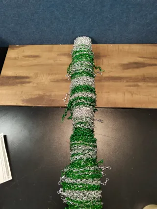 Cortina de cadenas metal Ejoyous Plateado-Verde