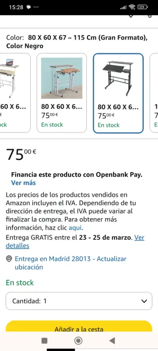 Escritorio regulable, ajustable y abatible