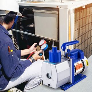 Bomba de Vacío de Etapa Única Vane Rotary 7CFM 1/2HP HVAC Profundo