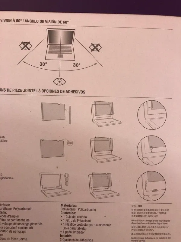 Protección de privacidad Targus 13.3 para laptop/tablet afbeelding 3
