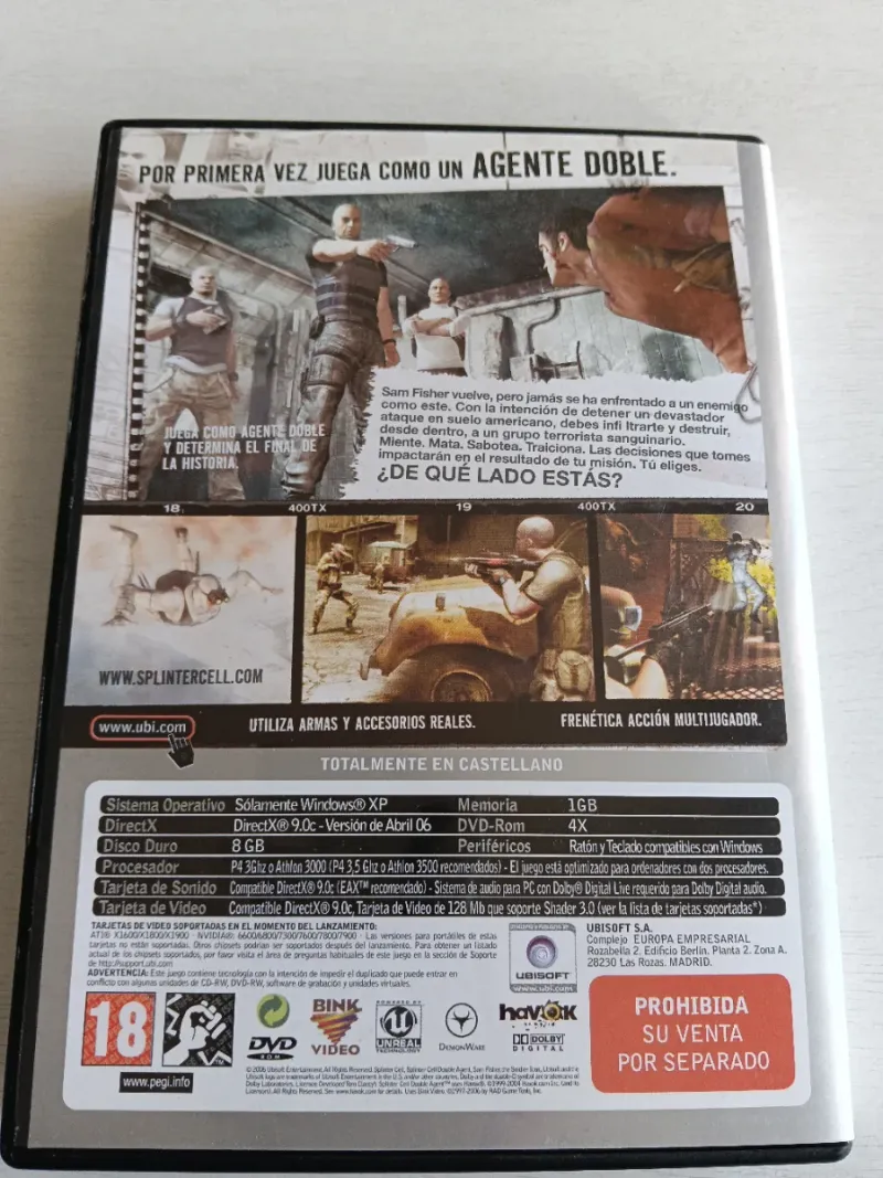 Splinter Cell Double Agent PC DVD ROM afbeelding 3