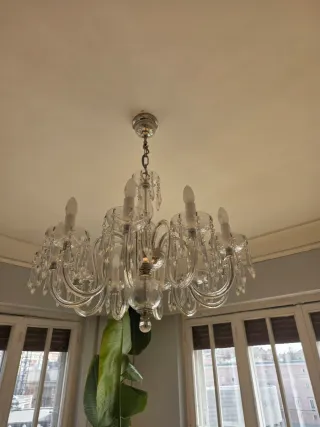 Lámpara araña cristal 10 brazos