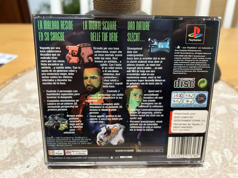 Juego PS1 Overblood Aventura Sci-Fi afbeelding 2