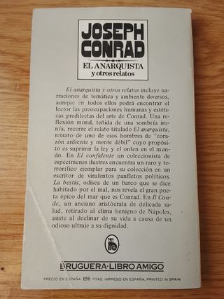 Libro El anarquista y otros relatos Joseph Conrad