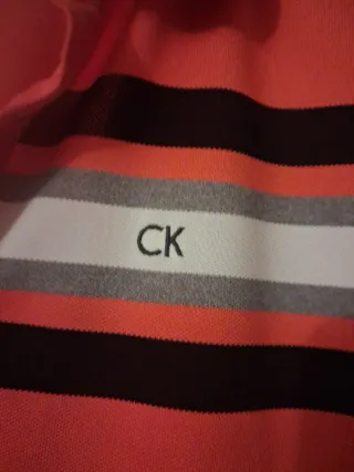 Polo Calvin Klein Naranja Rayas