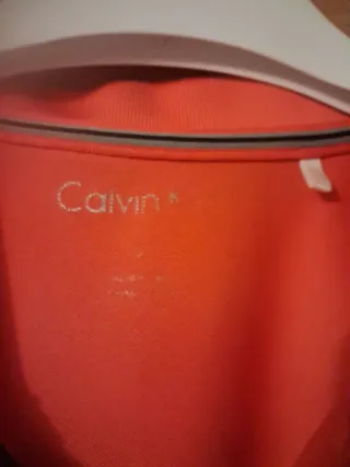 Polo Calvin Klein Naranja Rayas